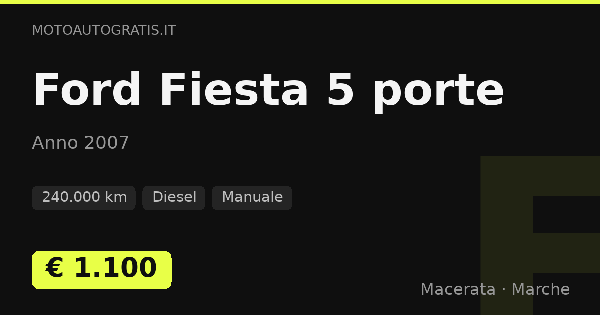 Ford Fiesta 5 porte