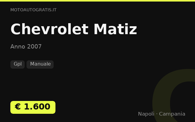 Chevrolet Matiz