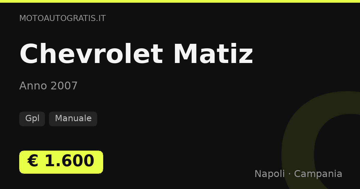 Chevrolet Matiz