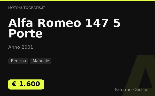 Alfa Romeo 147 5 Porte