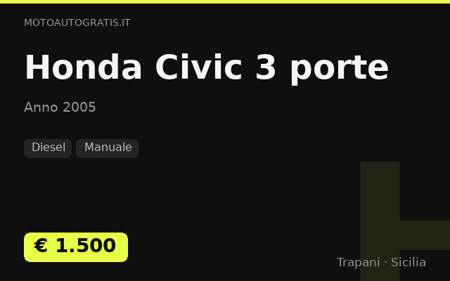 Honda Civic 3 porte