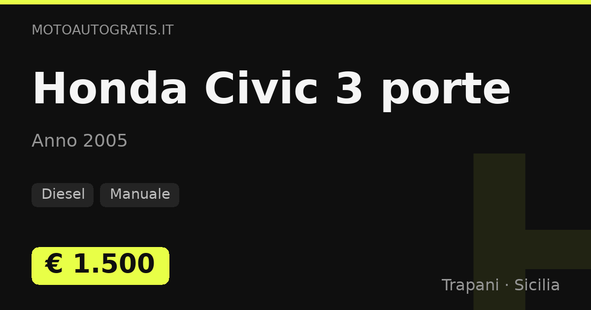 Honda Civic 3 porte